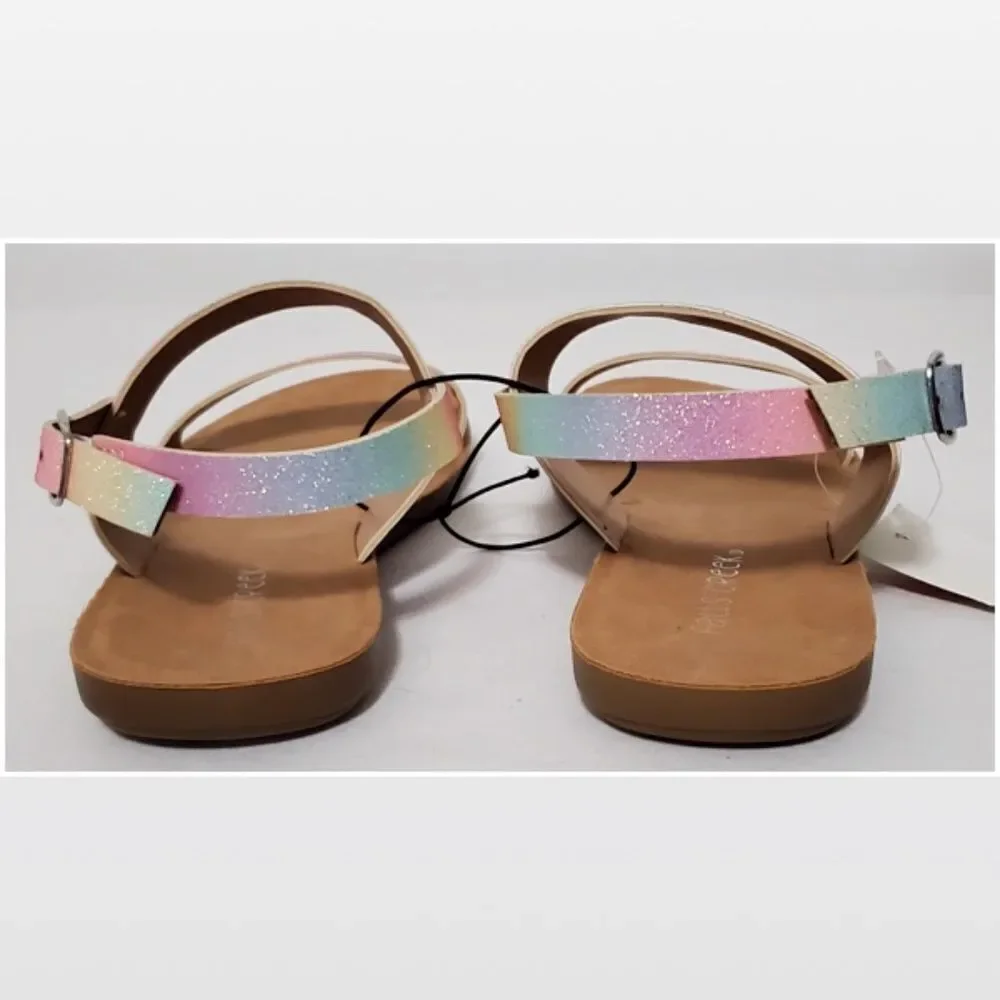 New Girls Size 3 Pink Glitter Kid Sandal Shoes